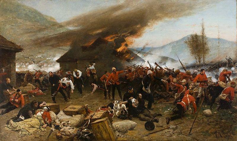 Alphonse-Marie-Adolphe de Neuville The defence of Rorke's Drift Spain oil painting art